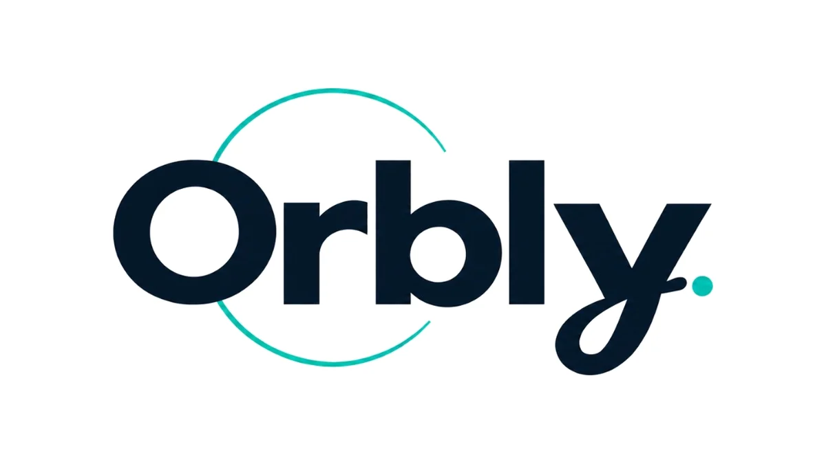 Orbly logo designed by JWD: a lowercase wordmark with a teal orbit ring and a teal full stop
