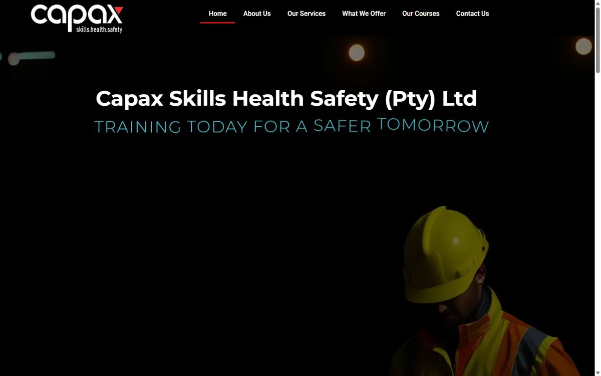 Capax website designed by JWD