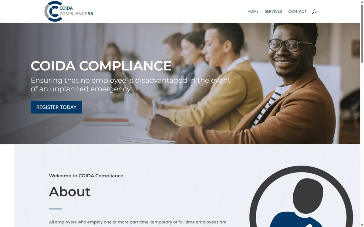 COIDA Compliance website designed by JWD