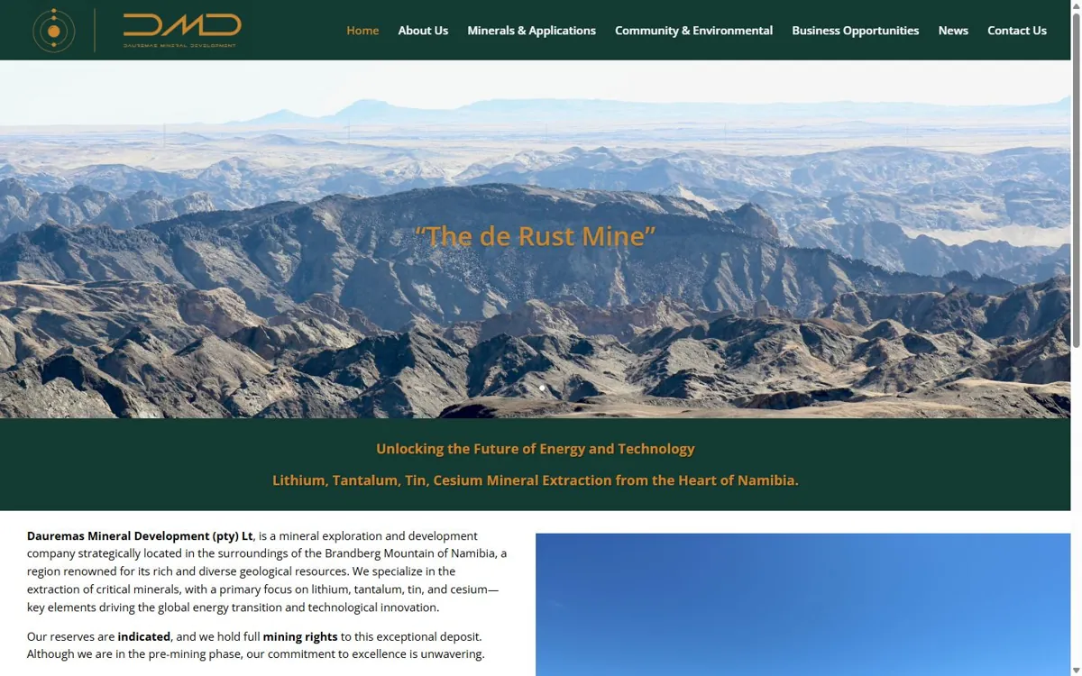 Dauremas website designed by JWD