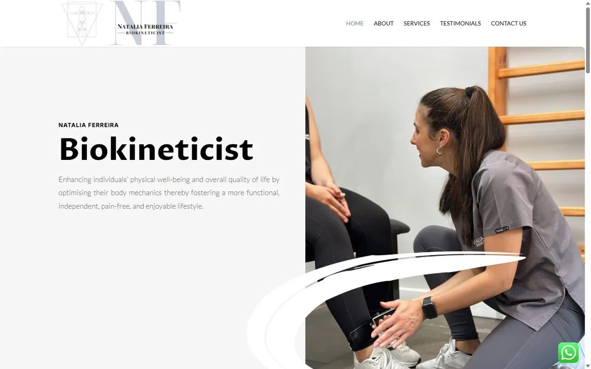 NF Biokinetics website designed by JWD