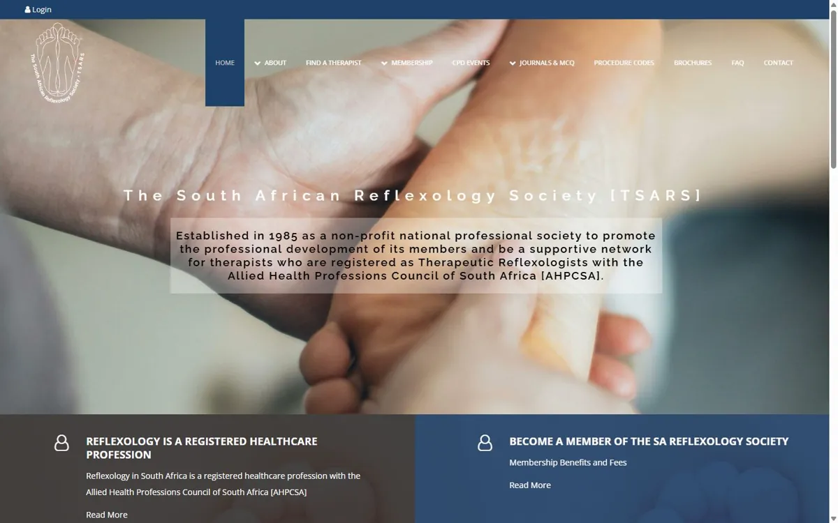 SA Reflexology website designed by JWD