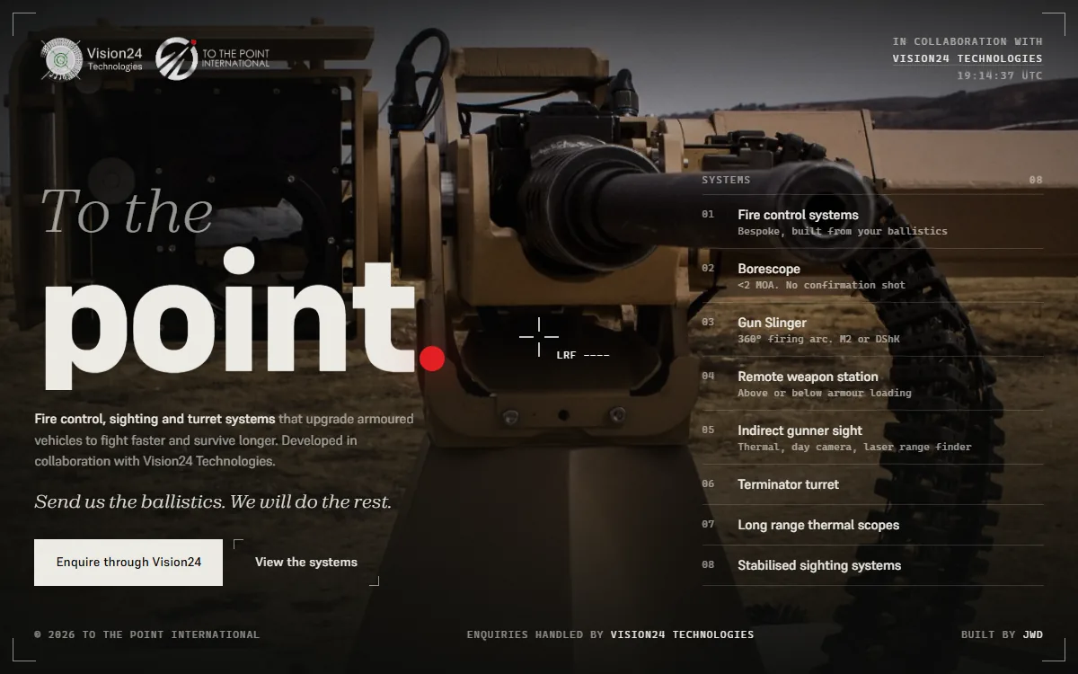 To The Point International: A Defence Systems Website Case Study